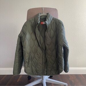 Olive Green Quilted Jacket